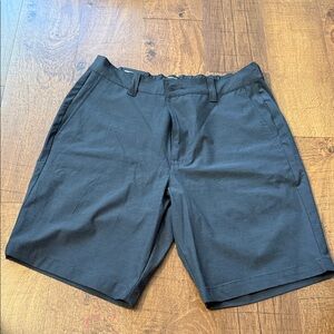 Banana Republic Black Flat-Front Performance Shorts